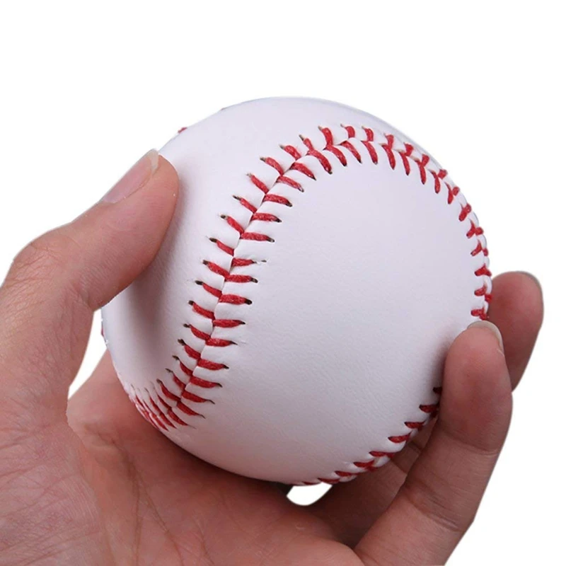 Practice Baseballs, Reduced Impact Safety Baseballs, Standard 9 Inch Adult Youth Leather Covered Soft Balls Team Game Competitio