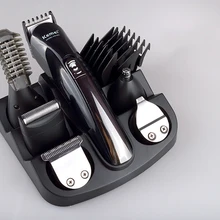 KEMEI 6 в 1 перезаряжаемая электрическая Мужская машинка для стрижки волос бритва триммер для бороды Набор для бритья