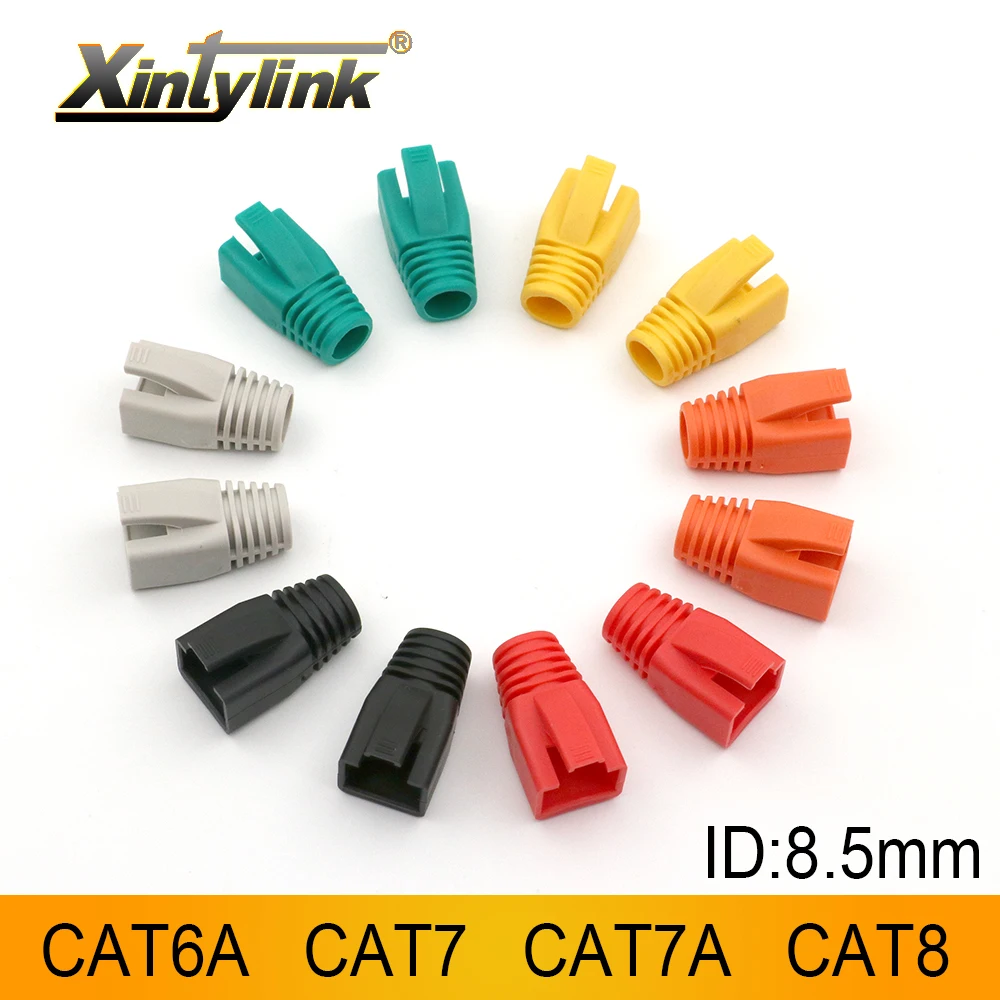 Разъемы xintylink rj45 cat6a cat7 cat8 rg rj 45 для сетевого кабеля ethernet cat7a cat.6 cat.7 boots оболочка