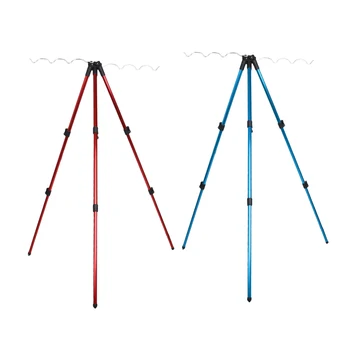 

Portable Fishing Rods Tripod Stand Holder Rest Extendable Legs for 7 Rods