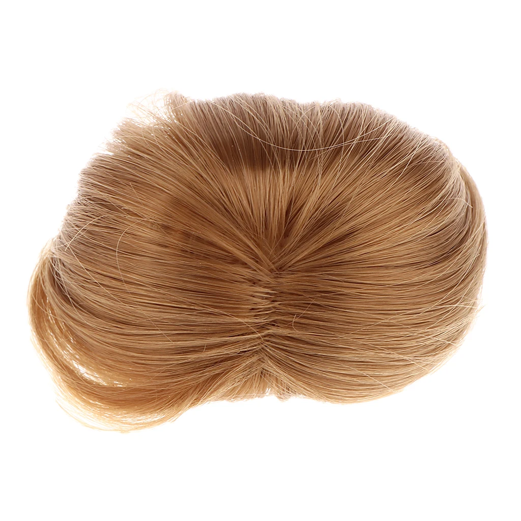 Super Adorable Doll Wig, High Temperature Wire Short Straight Bob Style w/Bangs for 1/8 BJD Dolls, Gift for Girls Kids