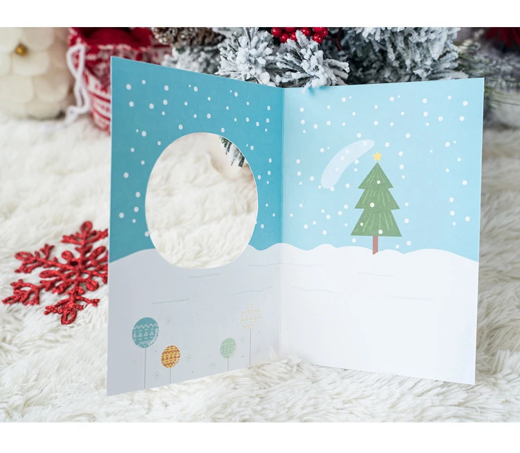 2 набора Санта Клаус Счастливого Рождества подарок конверт милый снеговик поздравительная открытка новогодние вечерние приглашения конверт открытки сделай сам