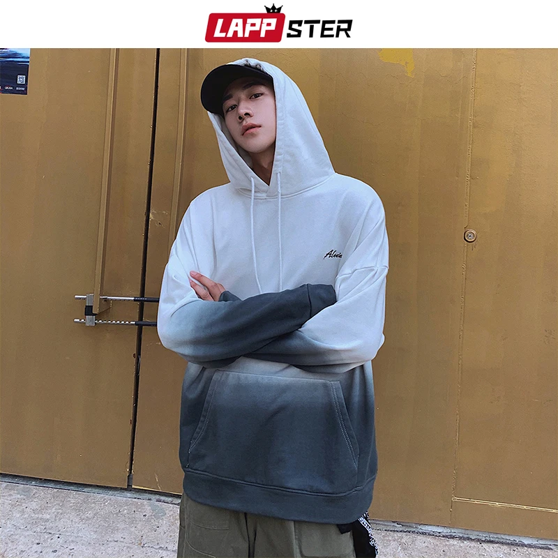 LAPPSTER Мужская Уличная Толстовка с принтом галстука осенние мужские s Harajuku корейская мода толстовки с капюшоном толстовка с капюшоном в стиле хип-хоп черная толстовка с капюшоном