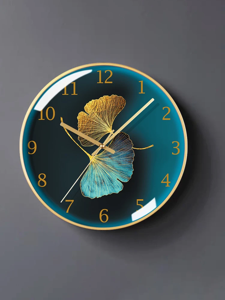 Ultra-Quiet leaf Wall Clock green  