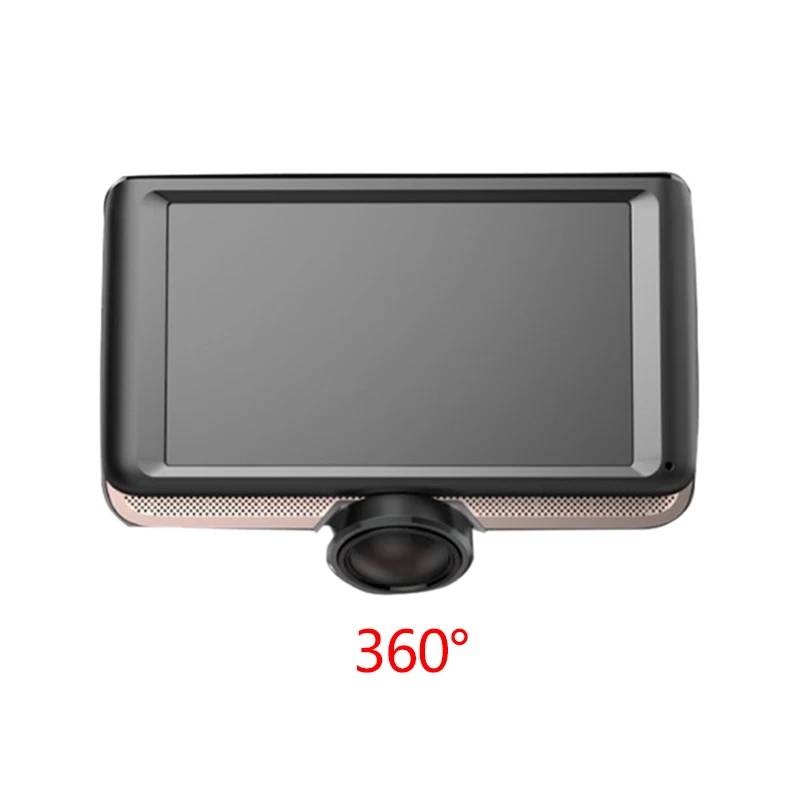 Автомобильный 4,5 дюймов ips пресс Даш-камера 360 градусов панорамная двойная Автомобильная Камера вождения регистраторы DVR автомобиль
