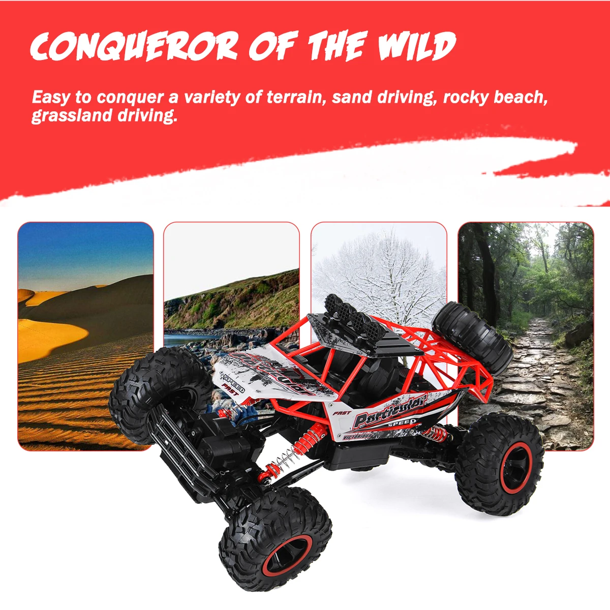 Kopen 4WD Rc Auto 112 116 28 37 Cm 2.4Ghz Radiogestuurde Off Road Klimmen Model Rc Elektrische auto Speelgoed Voor Kinderen Jongens