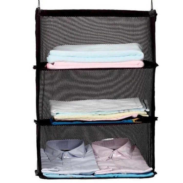 3 Layer Wardrobe Travel Bag Hook Hanging Organizer