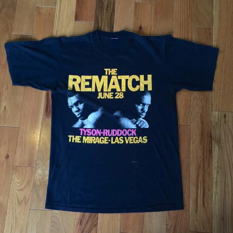 Рубашка с Майком тайсоном &quotThe Rematch&quot размер L бокс Tyson-Ruddock Fight | Мужская одежда