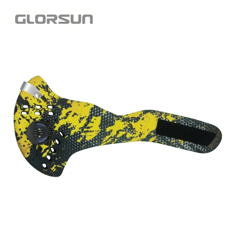 GLORSUN загрязнения воздуха Зима рот маска для лица n95 AntiDust pm2.5 n99 Мода на заказ Спорт дыхание углерода маска велосипеда - Цвет: 005E013