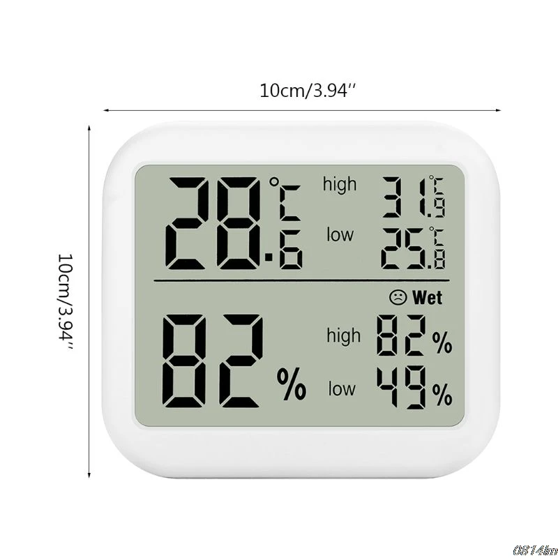 Digital Thermometer Humidity Monitor Max Min Record for Home Greenhouse