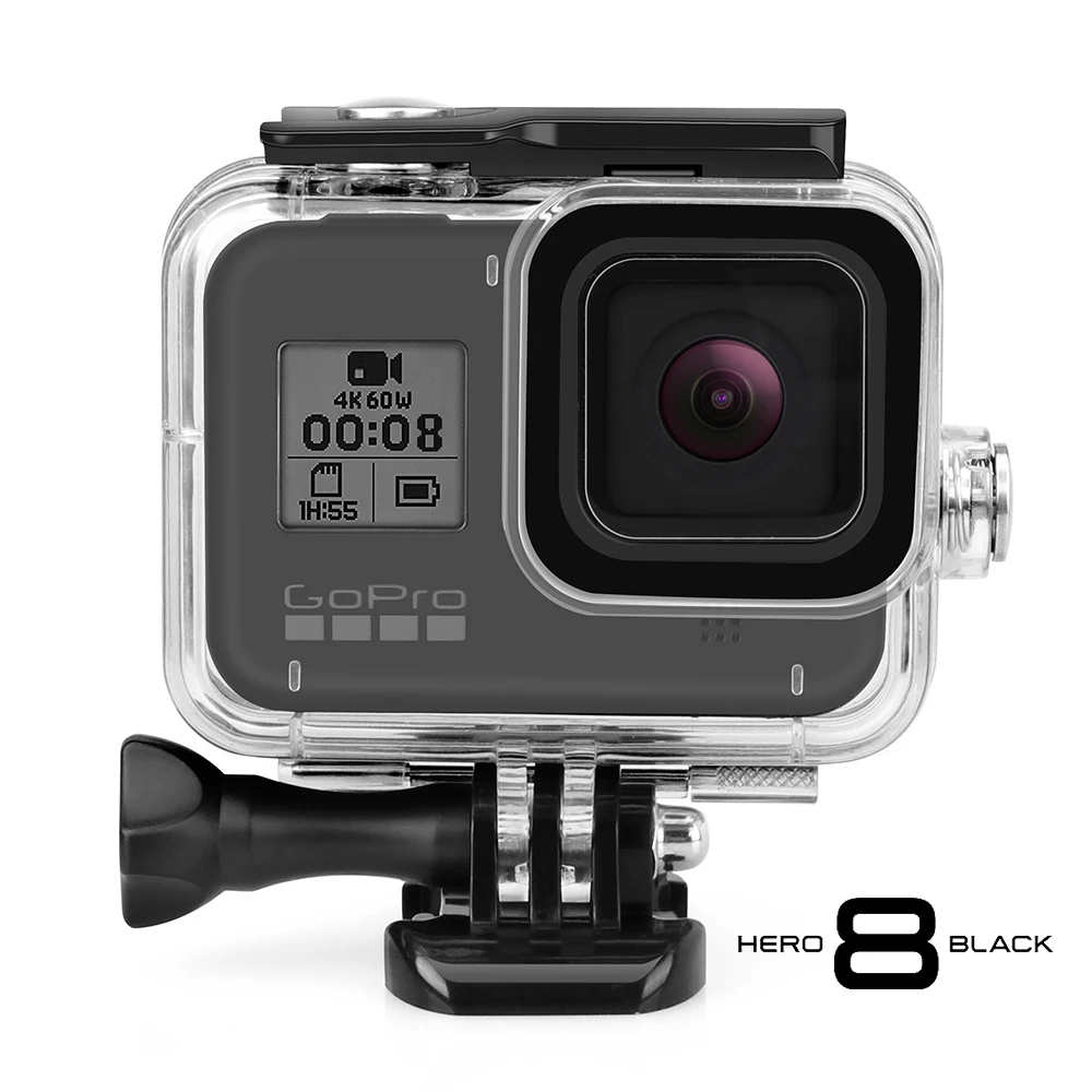 Vamson для GoPro 8, черный, аксессуары для GoPro, водонепроницаемый чехол для дайвинга, защитный чехол для GoPro Hero 8, Экшн-камера VP651