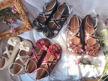 

Cecilia Separate Design Origional Lolita Shoes round Toe Shoes Lolita Cute Japanese-style Lace Versatile Shoe
