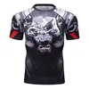 UCF BJJ Boxing Set Compression Jersey Pants 3D Wolf Print Rashguard KickBoxing Tight T-Shirts Trousers Muay Thai MMA Fightwear 4