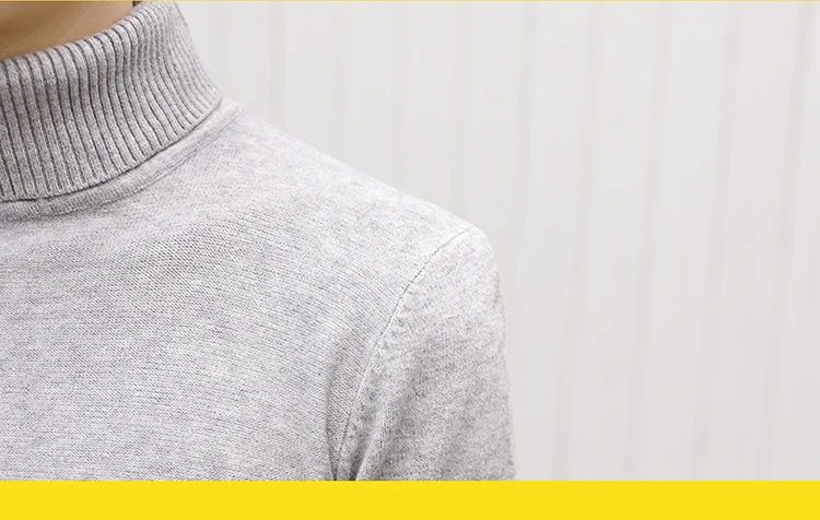 Gola alta branco masculino camisola pulloover fino quente sólido alta lapela жаккард Хеджирование roupas masculinas britânicas gola al
