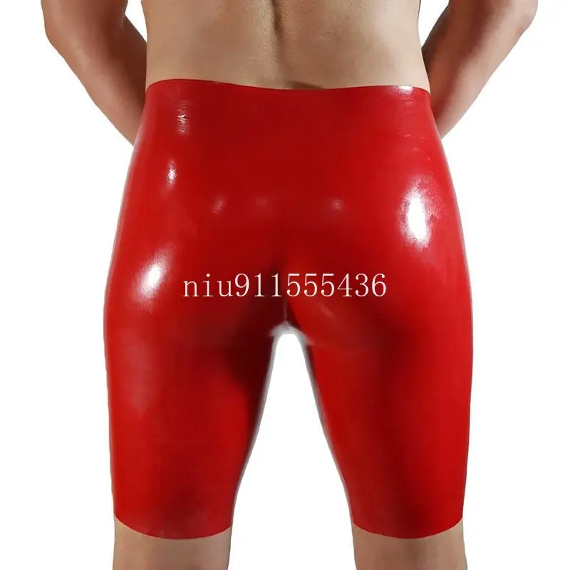 Male underwear handmade men latex rubber fetish shorts underwear men's latex boxer lingerie boxers shorts no zipper