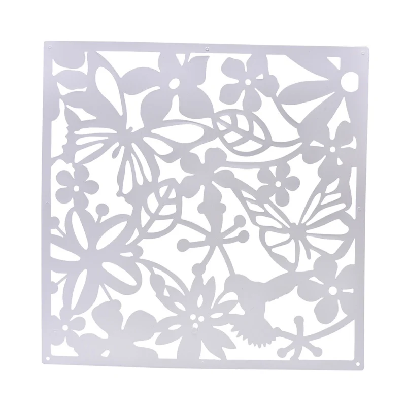 Бабочка птица цветок выдалбливают Висячие экран перегородка разделительная Панель Гостиная занавес украшение стены дома - Цвет: Белый