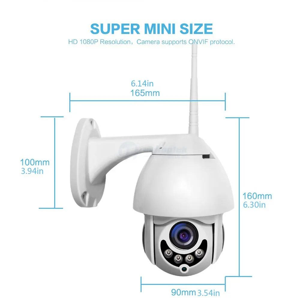 HD 1080P Wifi PTZ IP камера наружная Onvif 2MP Беспроводная купольная камера безопасности IR 30M CCTV камера наблюдения s P2P приложение XMEye