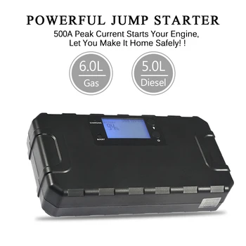 

12V Car Jump Starter Portable Starting Device Cables Power Bank 500A Evolve Charger For Battery Booster Petrol Diesel Buster