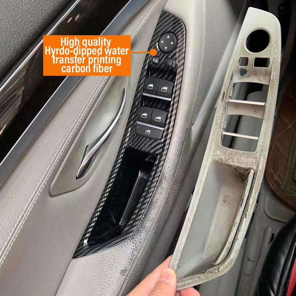 LHD Beige Black Car Interior Door Handle Armrest Panel Pull Trim Cover Set For BMW 5 Series F10 F11 520i 523i 525i 528i 530i car pedals