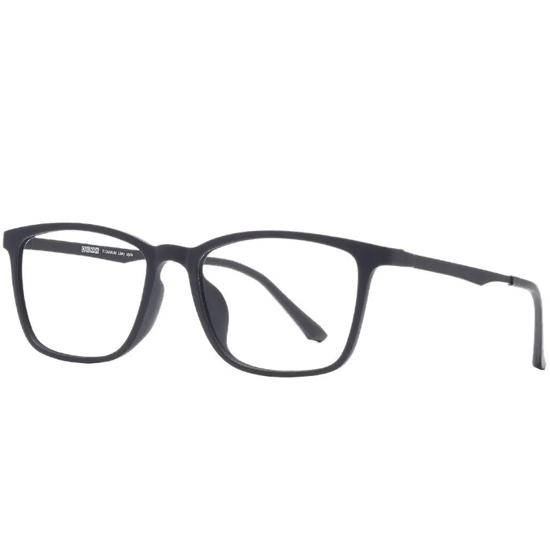 YIMATUILI Men's Ultra Light Pure Titanium Optica Eyeglasses Frame Comfortable Square High Quali TR90 Glasses For Vision Y8808