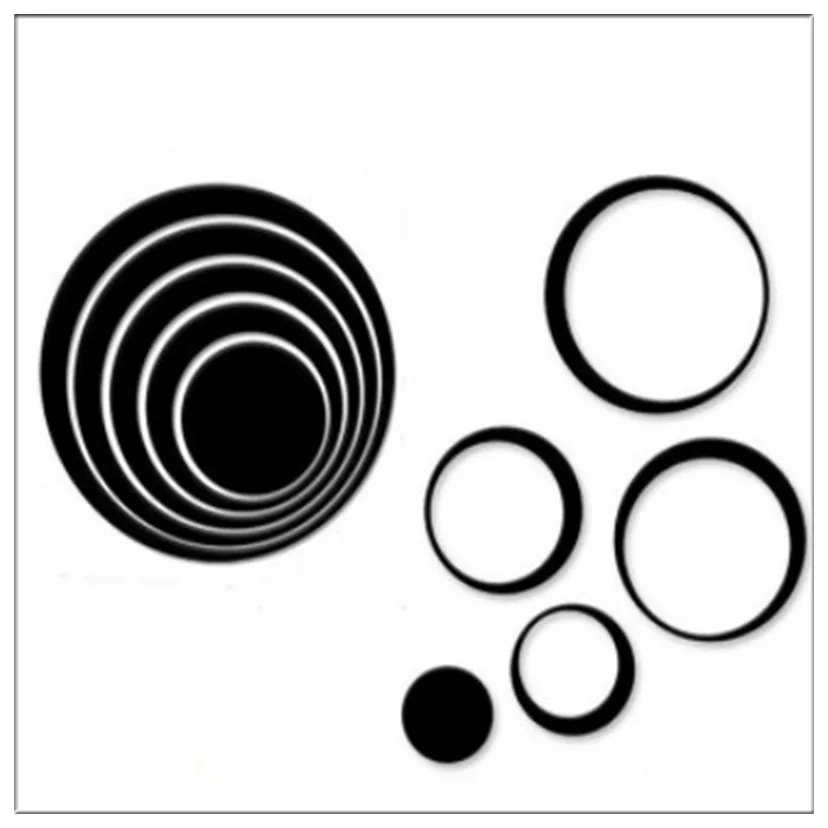 5pcs a set DIY наклейки-круги украшения для закрытых помещений стерео Съемные 3D художественные настенные наклейки домашний декор - Цвет: 5pcs a set