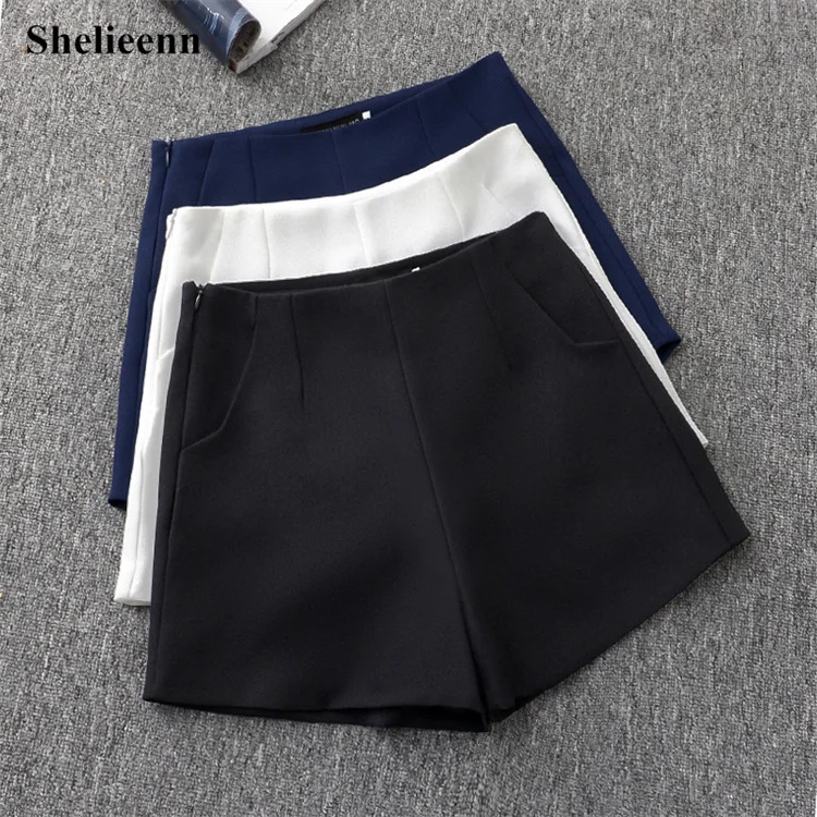 dolphin shorts 2021 Summer New Fashion Shorts Women High Waist Wide Leg Shorts Casual Suit Shorts Women Solid Color Short Pants Ladies Shorts bermuda shorts