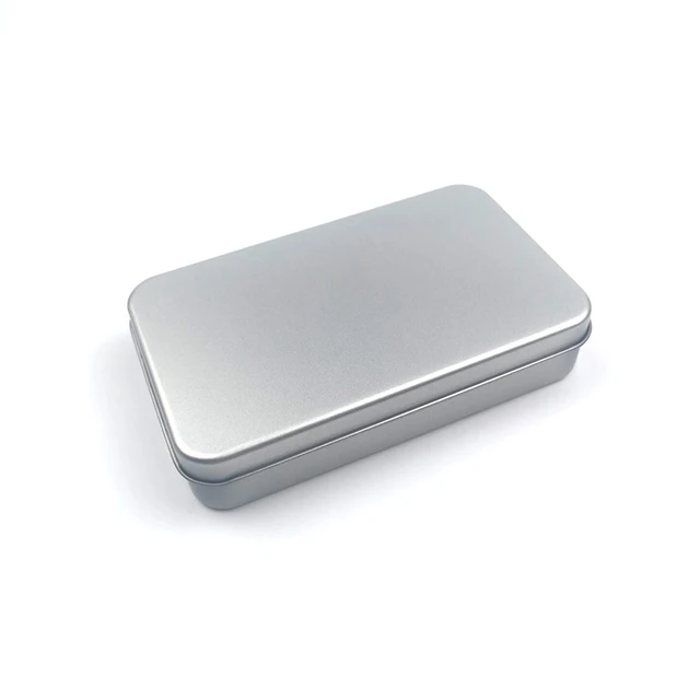 Új Négyzet Alakú Ón Tároló Dobozok Kis Fém Doboz Ezüst Ékszerkulcsok Esküvői Cukorkák Konzervdoboz - Image 5