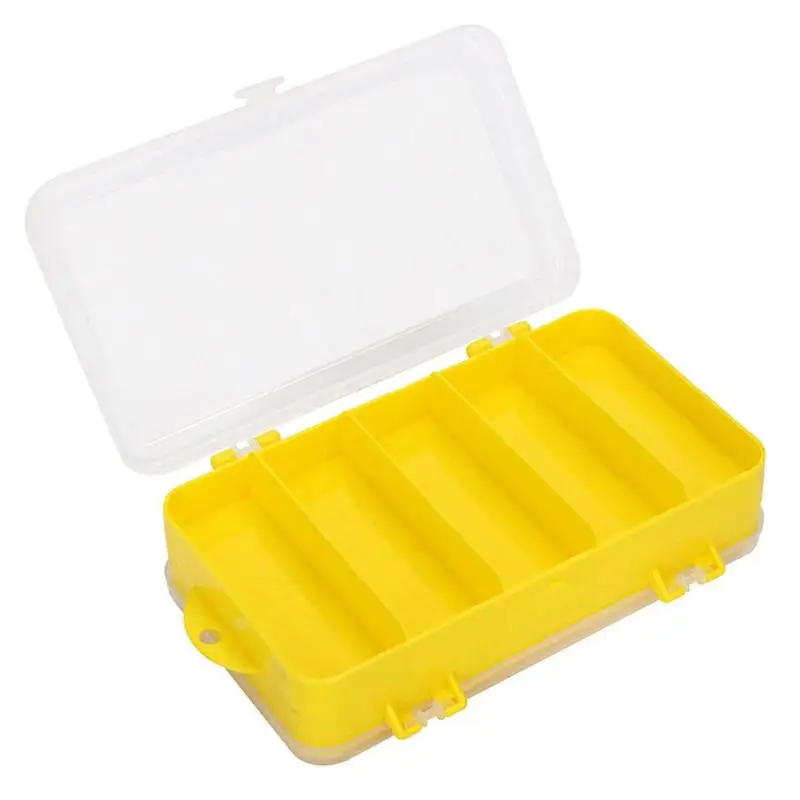 Fishing Equipments Storage Case Lure Hooks Outdoor Fly Rod Storage Box Organizer Double-sided Design with 8 Grids on Other Side