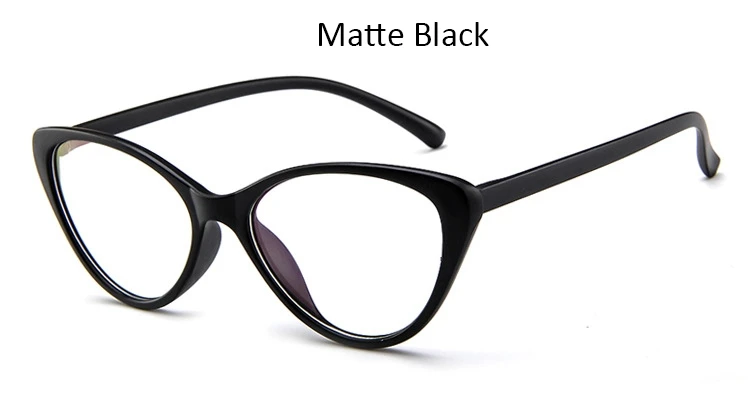 Matte Black Ретро, Ретро стиль, высокое качество, анти-синие очки, оправа, модные, кошачий глаз, очки для женщин, прозрачные компьютерные очки, светильник, синие очки - Цвет оправы: Matte Black