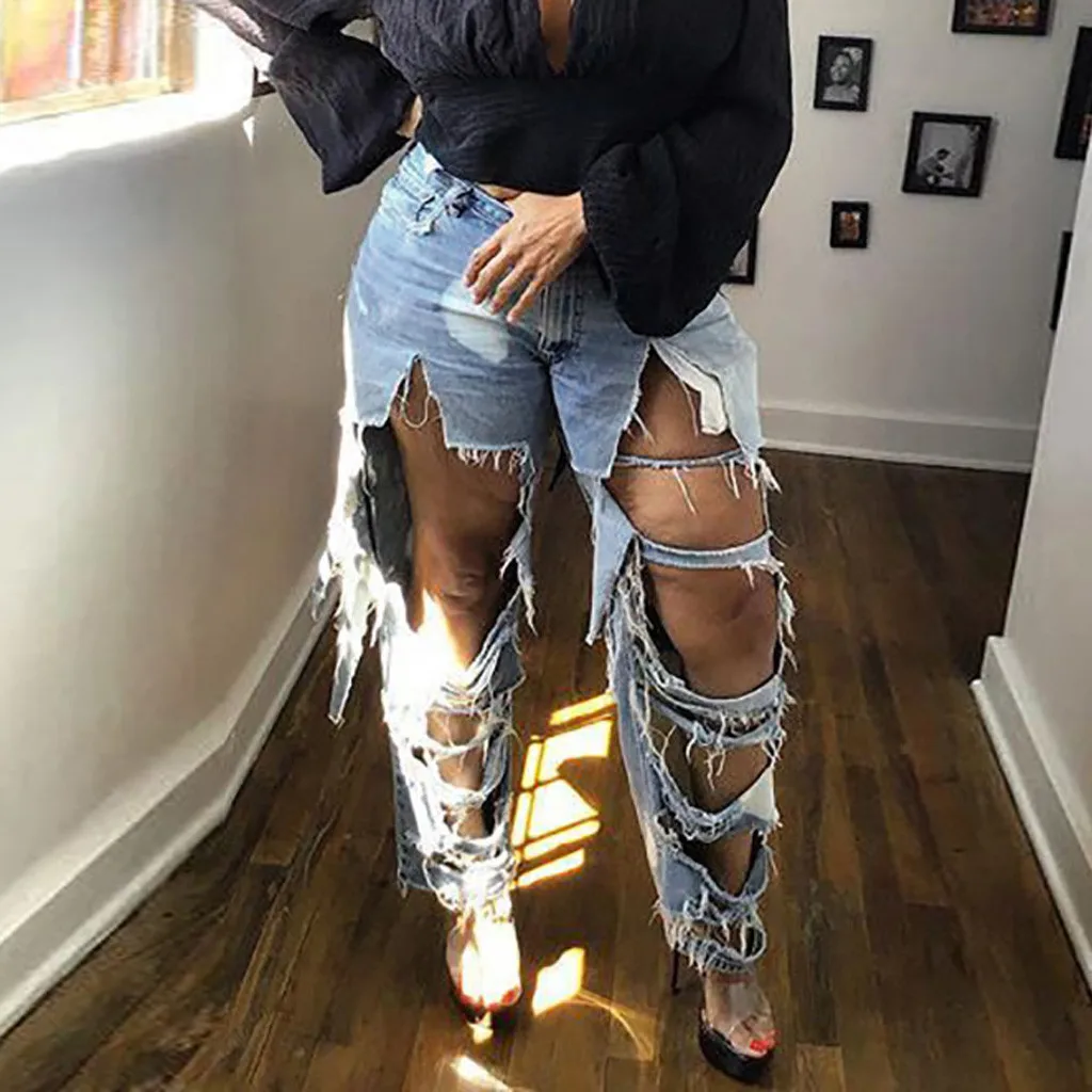 Модные женские прямые отбеленные джинсы с карманами и высокой талией, повседневные джинсовые штаны, женские брюки с высокой талией, джинсы для мам