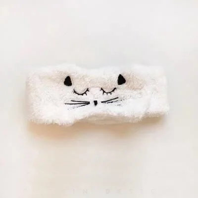 Cpop Kitty, теплая повязка на голову для женщин, родитель-Головные уборы для детей, на липучке, спортивная повязка на голову, для макияжа, для мытья лица, милый домашний аксессуар - Цвет: A
