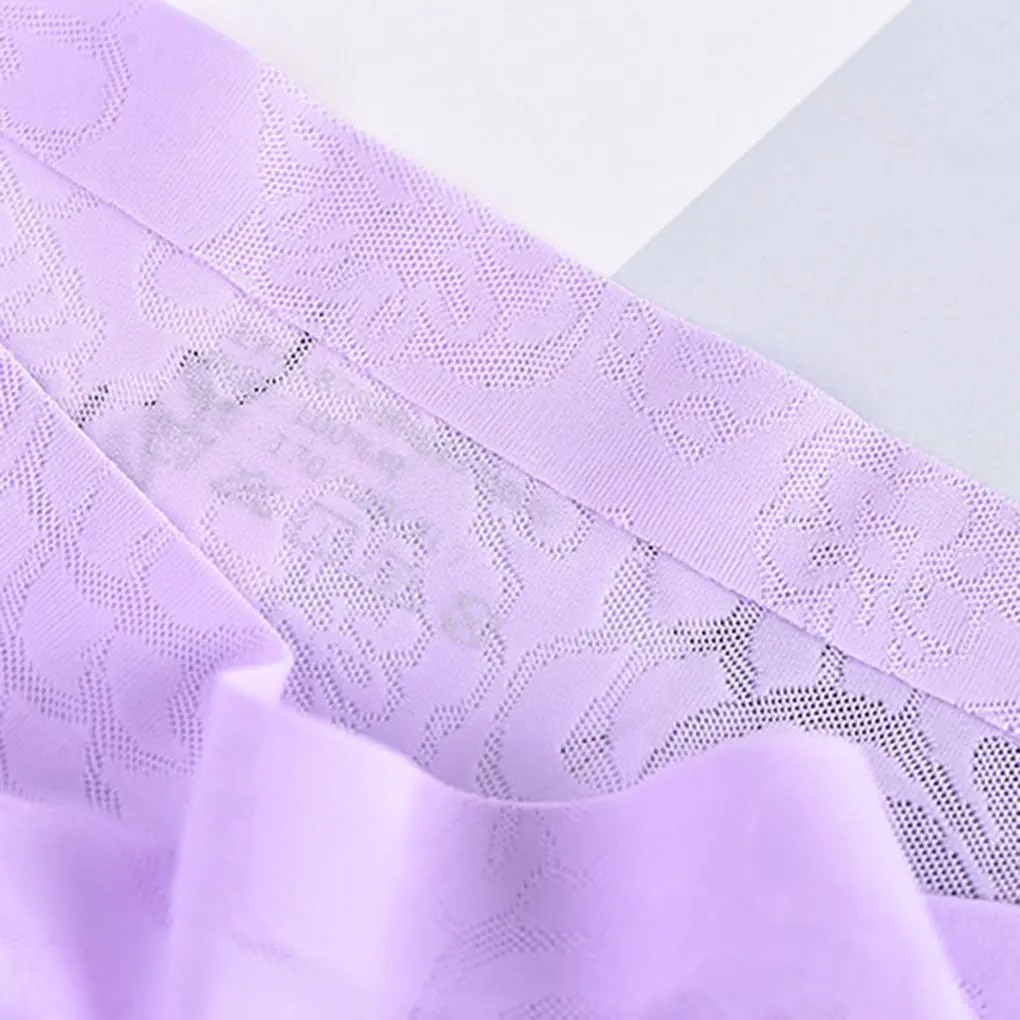 5PCS Ice Silk Girls Summer Soft Panties Women Invisible Seamless Breathable Briefs Underwear Briefs