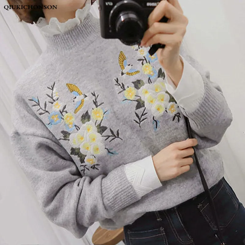 Свитер в Корейском стиле для женщин осень-зима винтажном С круглым вырезом и