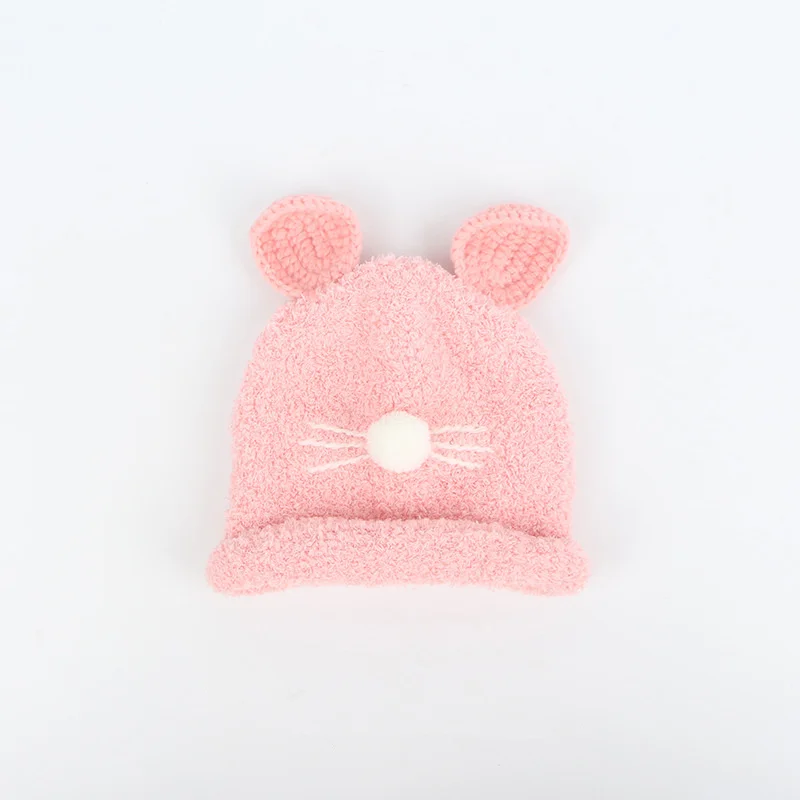 new fashion winter Cute Toddler Kids Girl Boy Baby Infant Winter Warm Crochet Knit Hat Beanie Cap Cat Kid Cap