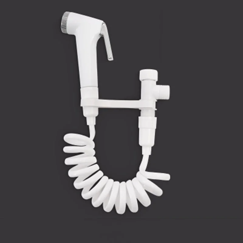 

2020 New Bidet Spray Head Handheld Shower Head Toilet Bidet Spray Wash Jet Shattaf Adapter Hardware Parts w/ Spring Hose+Bracket