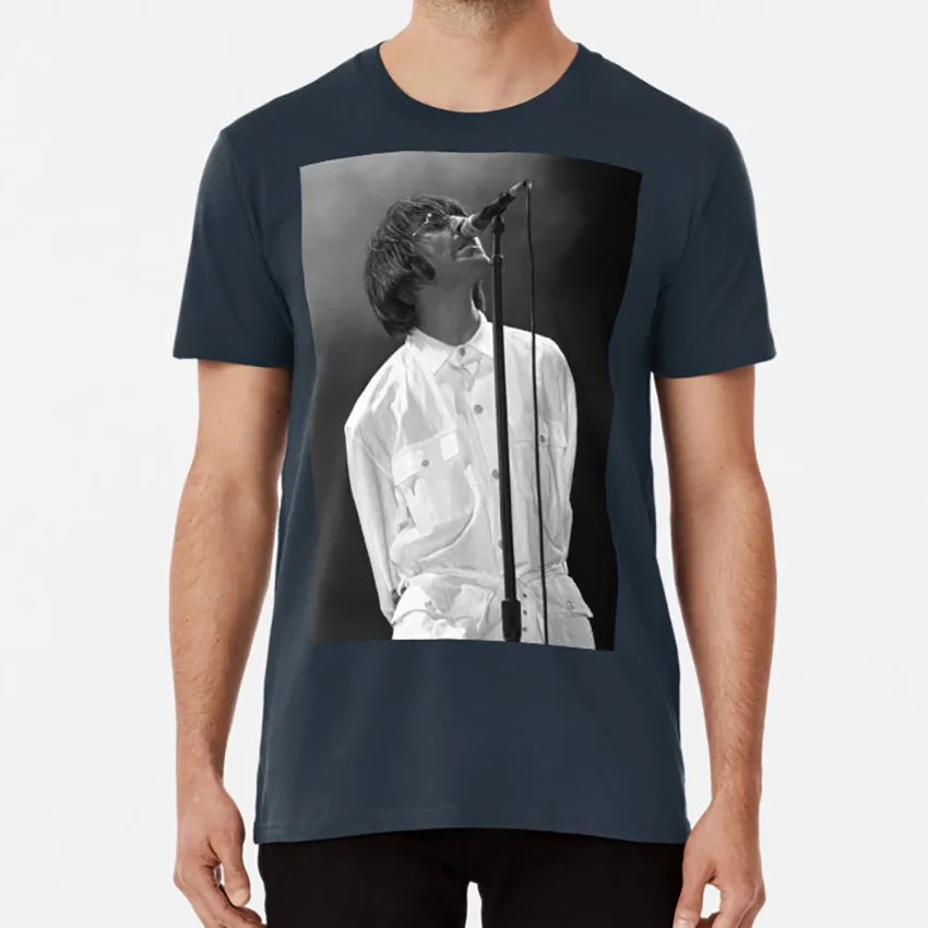 Футболка с изображением Лиама Галлагера наколенника наколенник liveforever madferit britpop