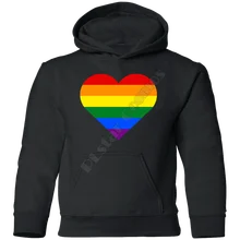 

Rainbow Stripes Heart Kids Hoodies 3D Printed Kids Sweatshirt Child Long Sleeve Boy For Girl Black Pullover Drop Shipping