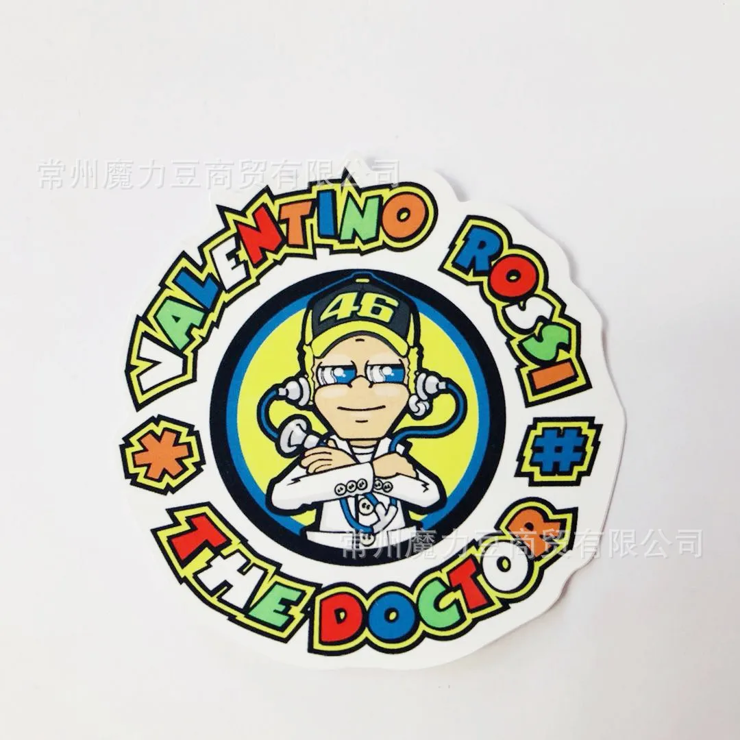 

5 Pieces Cool Stickers Rossi Print Cartoon Car Stickers Notebook Stickers Luggage Stickers Waterproof Paste Skateboard Post