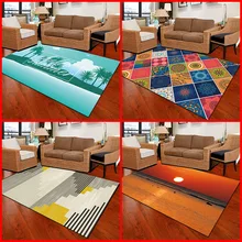 Современный Стиль яркий коврик спальня детская комната игровой ковер полиэстер коврики большой ковер для Гостиная домашний декор