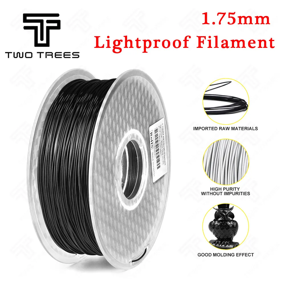 

TWO TREES 3d 1.75mm PETG Filament Lightproof PETG 3D Printer Filament 1kg/2.2lbs Spool Dimensional Accuracy ±0.02mm for 3D Pen