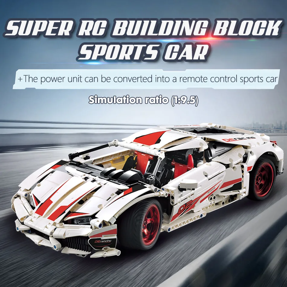 Veículo de Controle Blocos de Construção Carro de Corrida Brinquedo para Crianças Remoto Montado Modelo Técnica rc - Não-rc Tijolos Moc 2 blocos de construção técnica rc não-rc carro