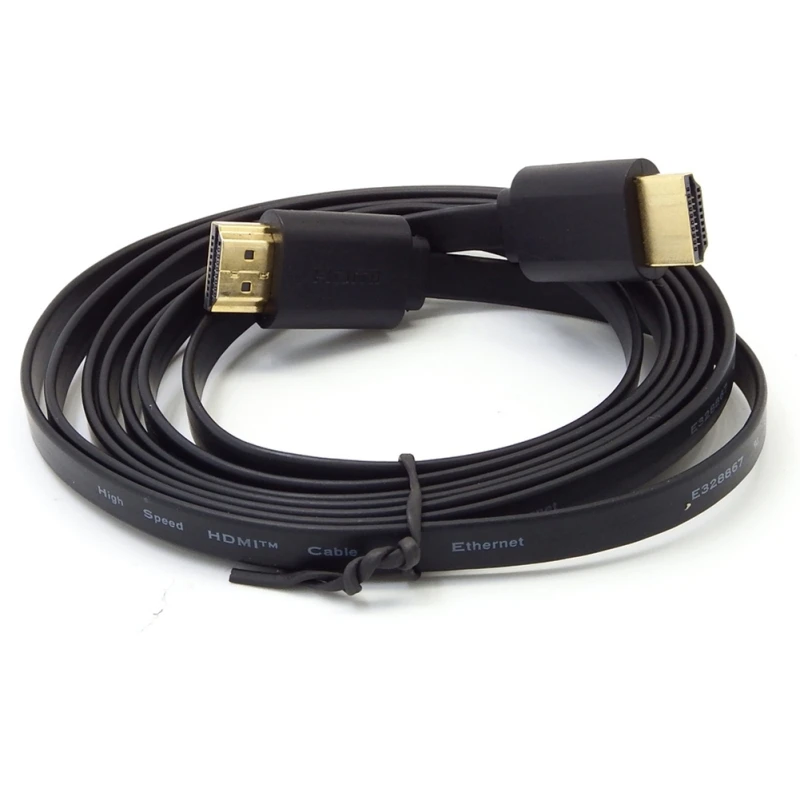 1 м/1,5 м HDMI кабель плетеный экранирующий позолоченный шнур для X-Box DVD плеера HDTV проектор плоский кабель