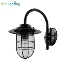 Черный Серебряный Открытый водонепроницаемый настенный светильник s из нержавеющей стали E27 прозрачный белый акриловый абажур настенный светильник светодиодный настенный светильник для крыльца