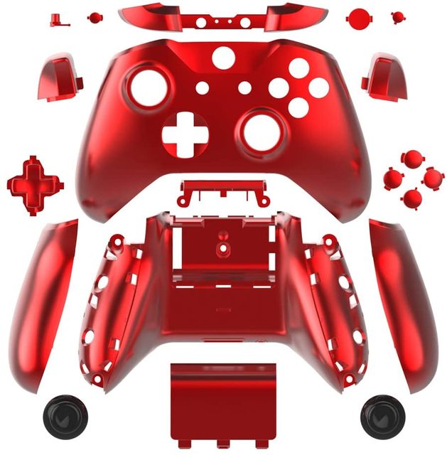 Plating Case Housing Full Shell Faceplates ABXY Buttons RB LB Bumpers Back Rails for Xbox One S Slim 3.5mm Headphone Jack