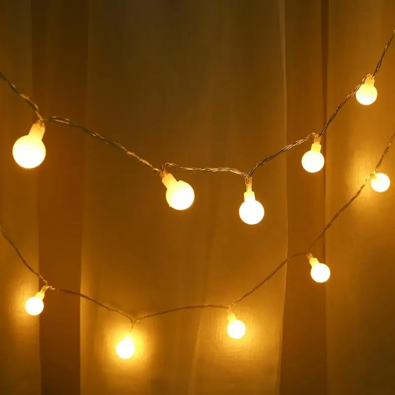 2.35m 20 LED Globe Lighting Strings USB Powered Garland Mini Scrub Light Bulb Shape For Indoor Outdoor Party Home Decoration