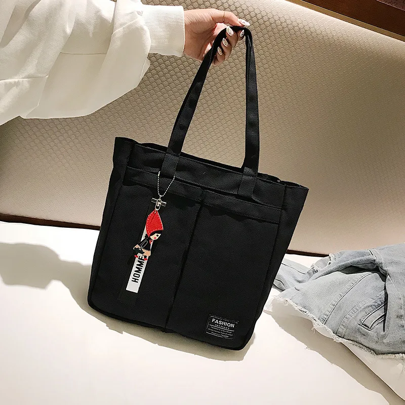 

2018 New Style Korean-style Hand Canvas Bag Casual Versatile Shoulder Bag Large Capacity Simple Tote Bag