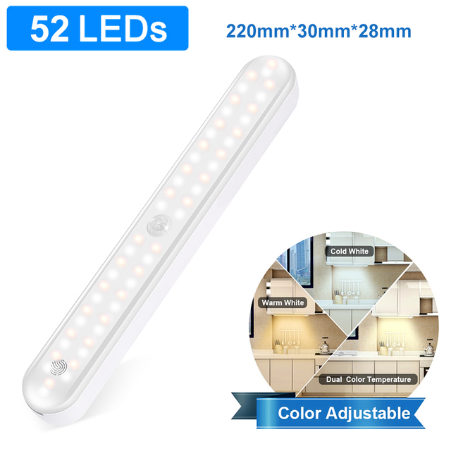 Sensor Light Wireless Night Light LED Lamp USB Rechargeable Night Lamp Nightlight for Kitchen Backlight For Cabinets