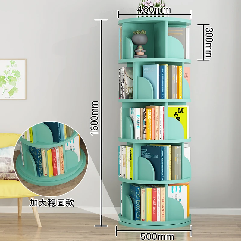 Rotativa estante piso 360 graus simples crianças e armazenamento do bebê  imagem livro prateleira casa simples estudante estante - AliExpress