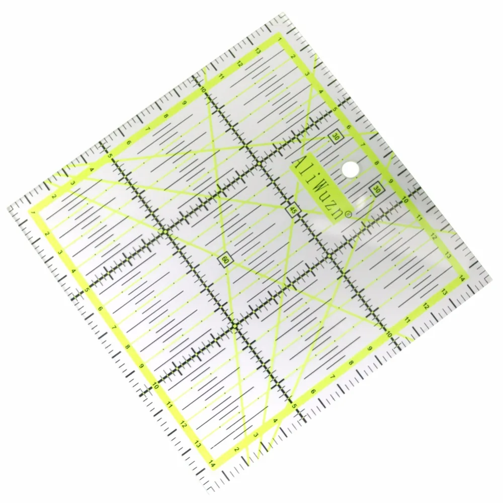 1Pc High-grade Multi-Function Acrylic Drawing Ruler 15*15cm Sewing Measuring Patchwork Yardstick Rulers School Office Supplies