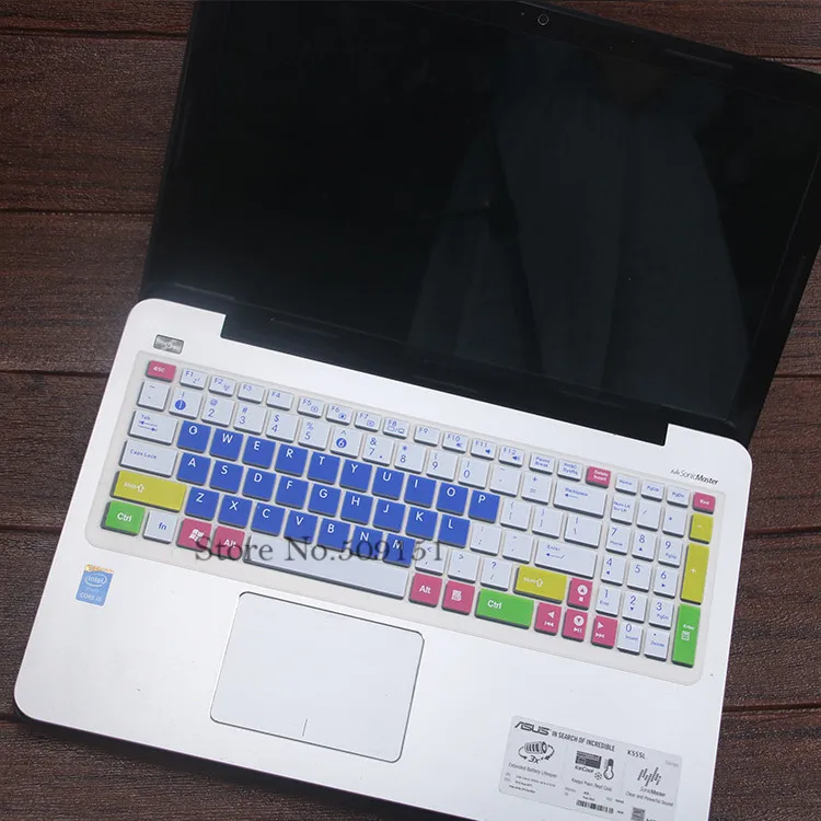 Candyblue 15.6 inch Laptop Keyboard Cover Protective Skin For ASUS VivoBook D541NA D540S D540YA k56C K56CB K56CM A550C VX501 FX550 G551VW - Цвет: Candyblue